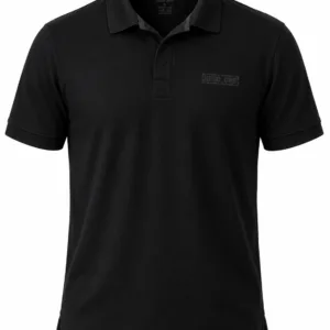 T Shirt Polo Black Polyester