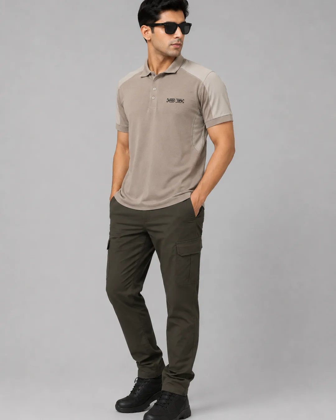 SPEC OPS T Shirt Polo Earth Brown